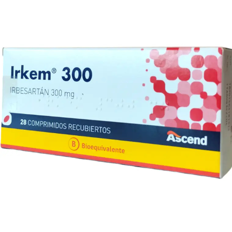 Irkem (B) Irbesartán 300 mg 28 Comprimidos. 1
