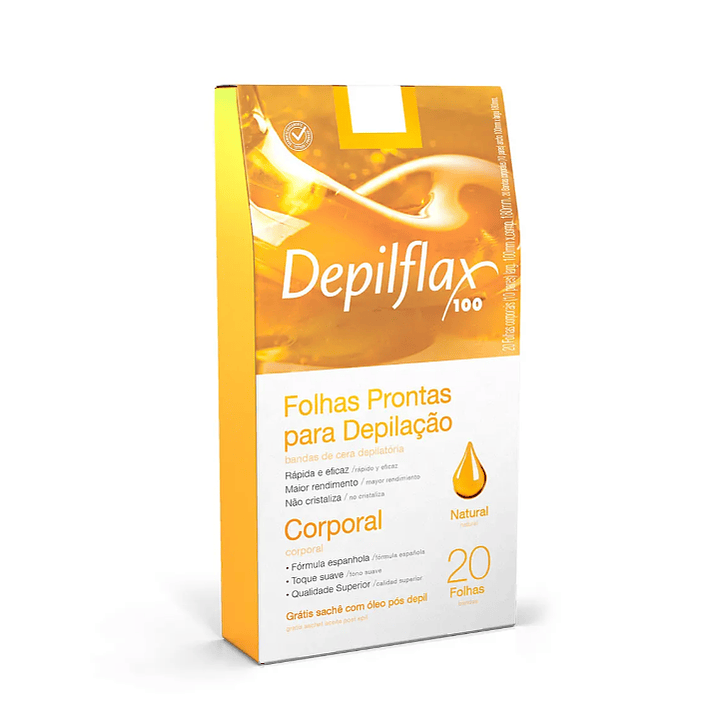 Depiflax Bandas para depilación corporal Natural 20 Unidades. 1