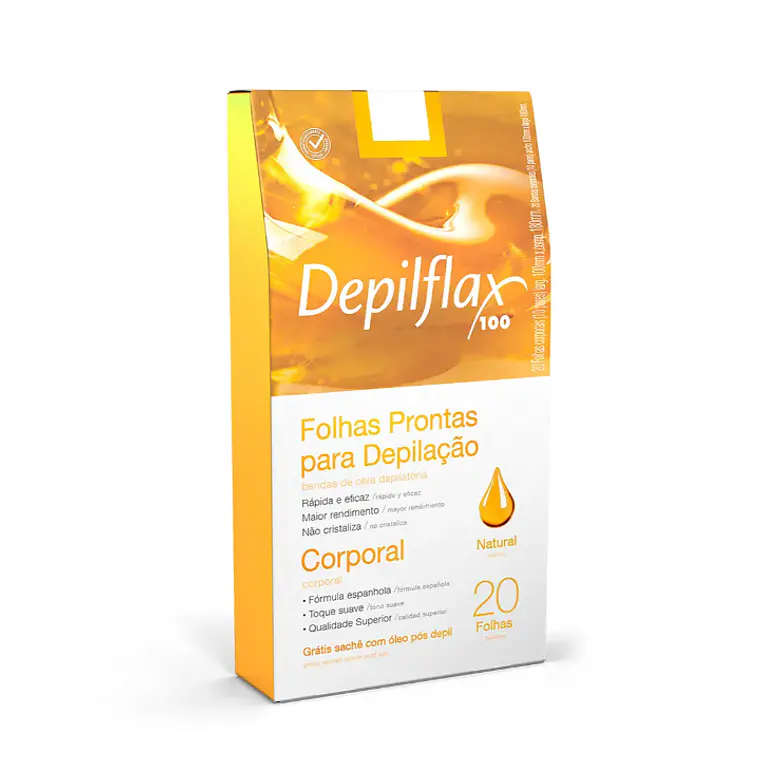 Depiflax Bandas para depilación corporal Natural 20 Unidades. 1