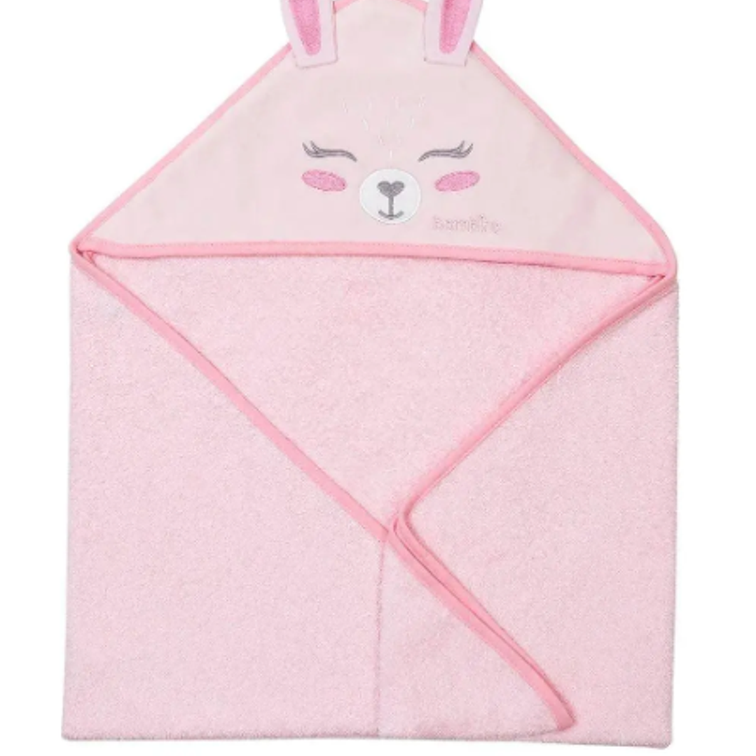 Bambino Toalla capucha rosada. 1
