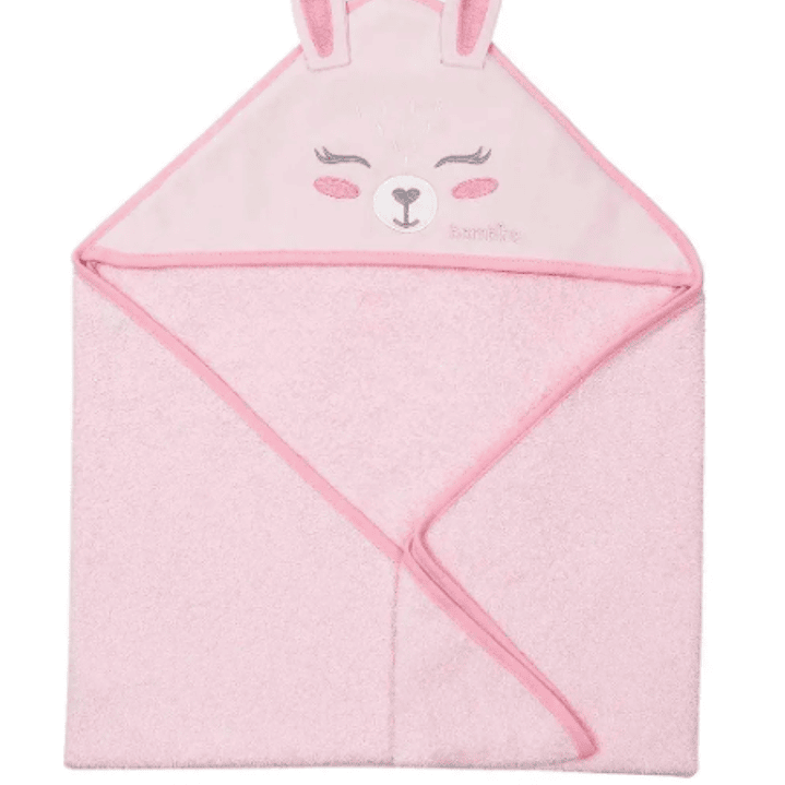 Bambino Toalla capucha rosada. 1