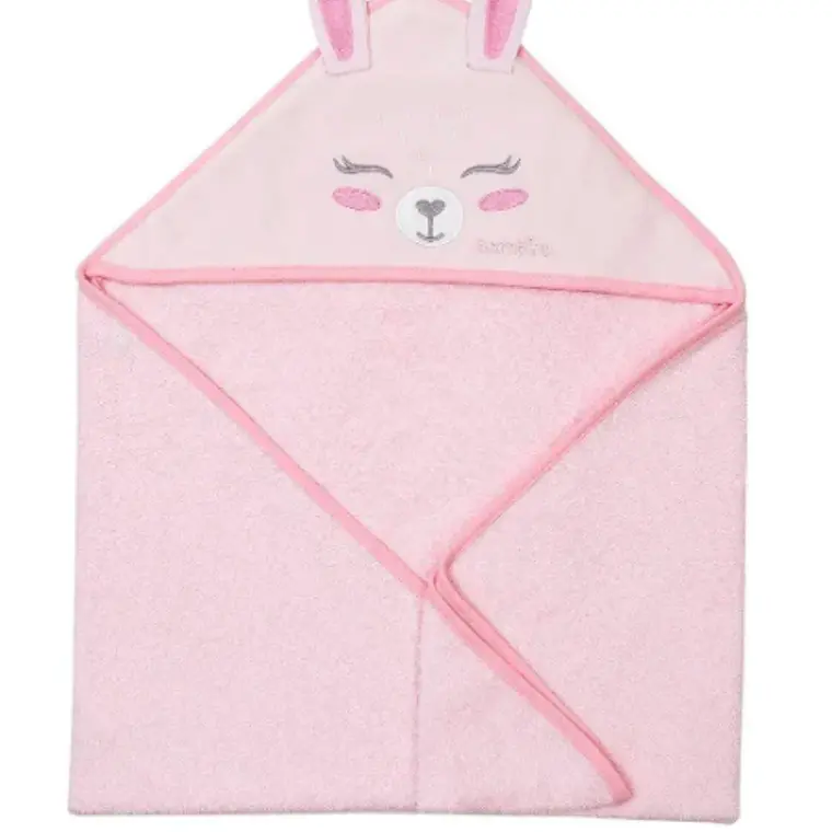 Bambino Toalla capucha rosada. 1