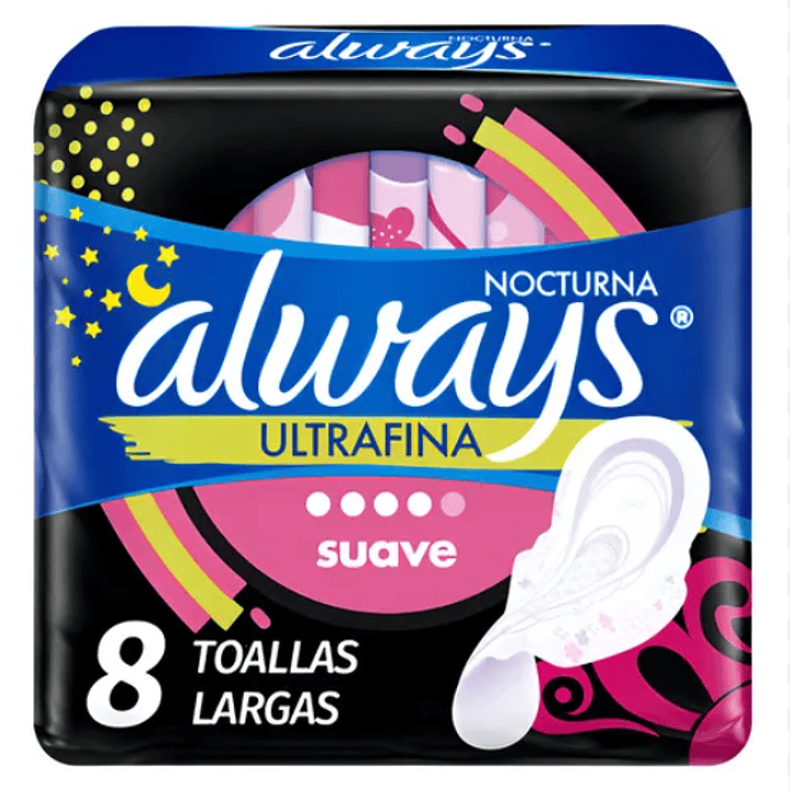 Always Toalla Ultrafina nocturna suave 8 Unidades. 1
