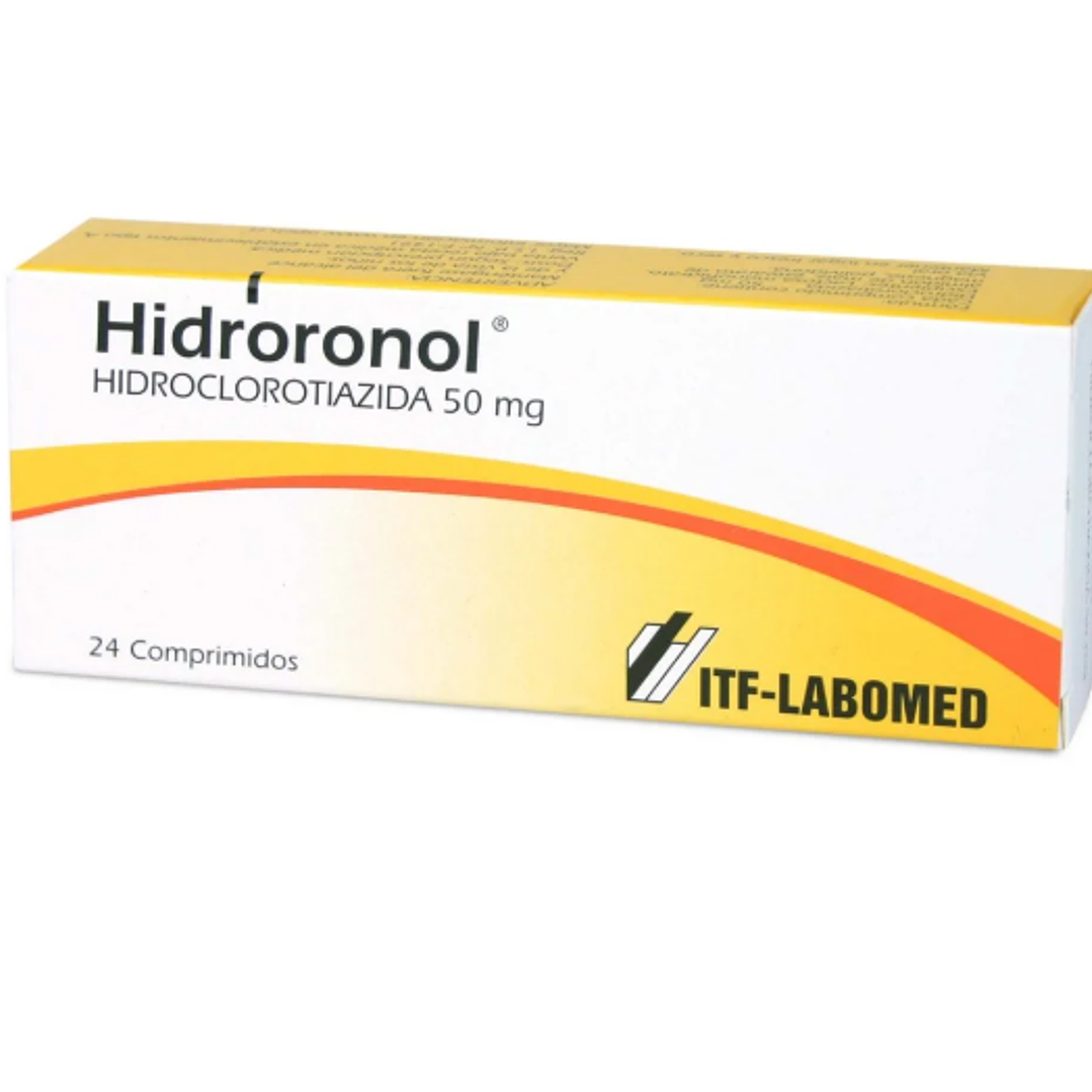 Hidroronol Hidroclorotiazida 50 mg 24 Comprimidos. 1