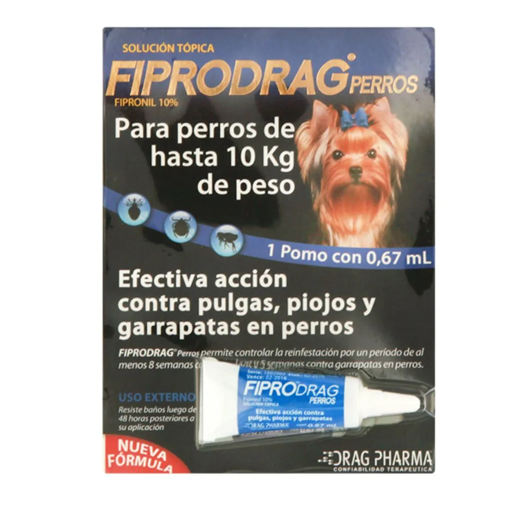 Fiprodrag Perros hasta 10 kg Pipeta 0,67 ml. 1