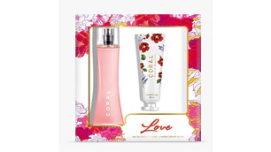 Set Coral Love Fragancia  100 ml + Crema de manos 50 g.