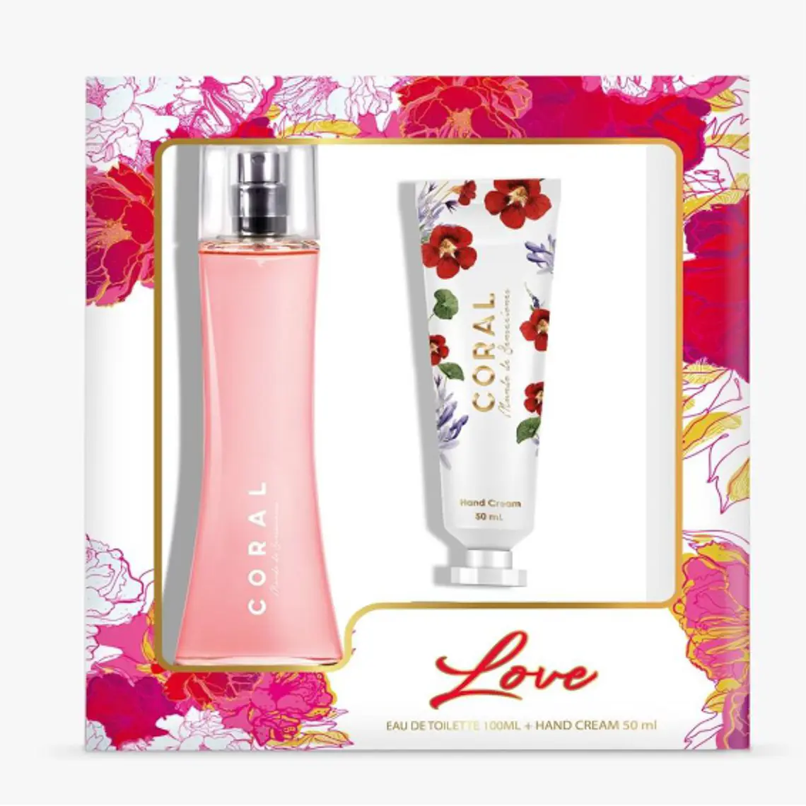Set Coral Love Fragancia  100 ml + Crema de manos 50 g. 1