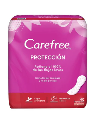 Protectores diarios Carefree con perfume 40 Unidades.