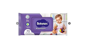 Toallitas húmedas Babysec Premium 70 Unidades.