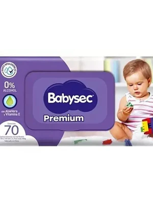 Toallitas húmedas Babysec Premium 70 Unidades.