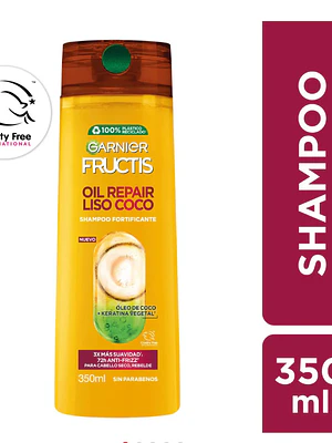 Garnier Fructis Shampoo Oil repair Liso coco 350 ml.