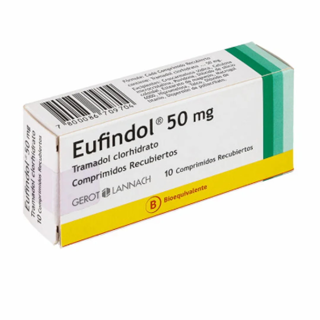 Eufindol (B) Tramadol  50 mg 10 Comprimidos recubiertos. 1