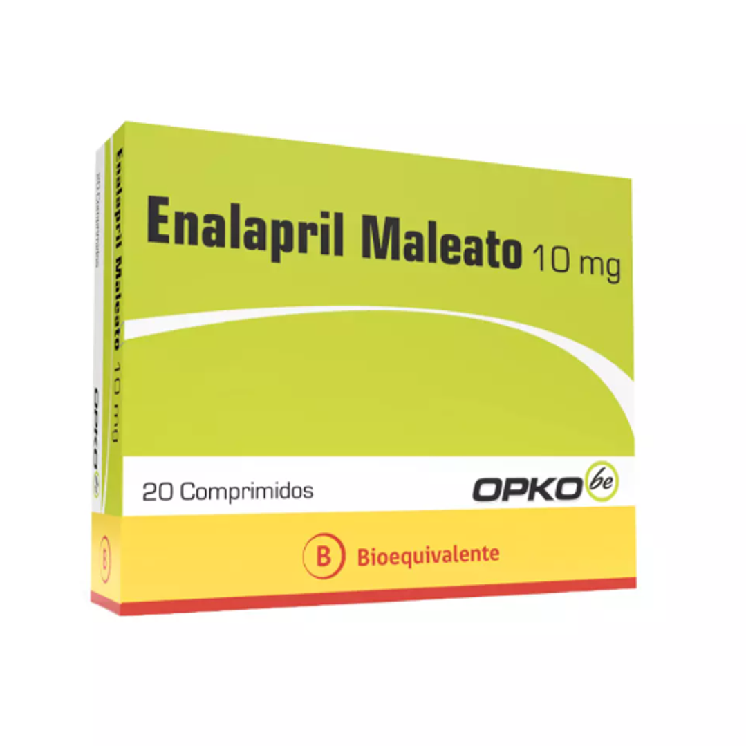 Enalapril Maleato (B) 10 mg 20 Comprimidos. Opko 1