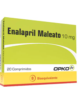 Enalapril Maleato (B) 10 mg 20 Comprimidos. Opko