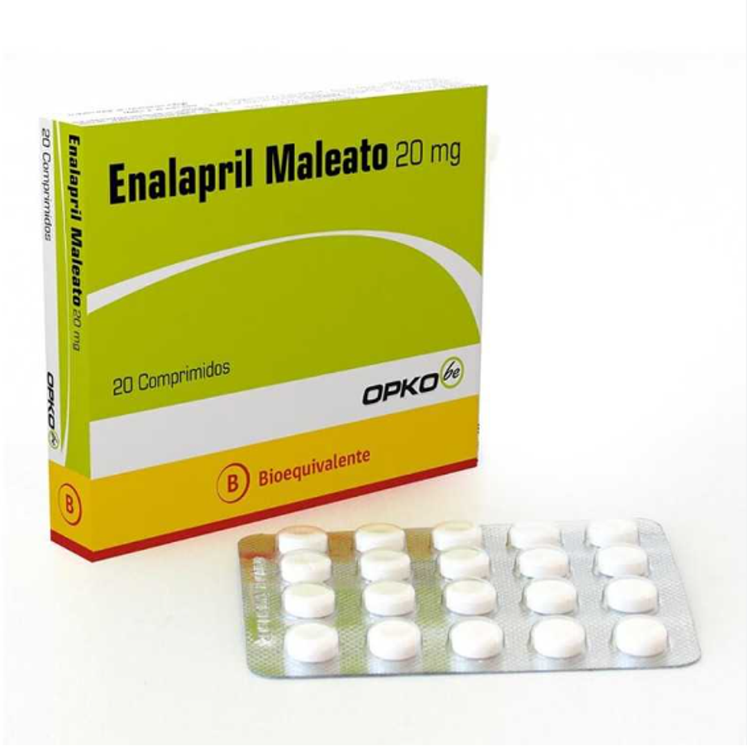 Enalapril maleato (B)  20 mg 20 Comprimidos. Opko 1