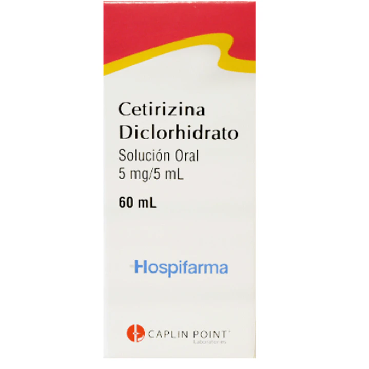Cetirizina 5 mg / 5 ml Solución oral 60 ml. Caplin 1