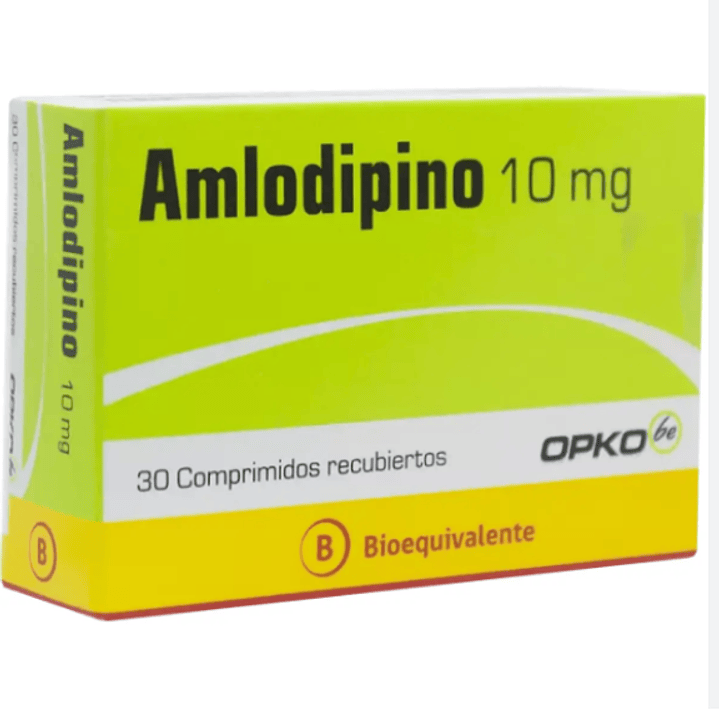 Amlodipino (B) 10 mg 30 Comprimidos recubiertos. Opko 1