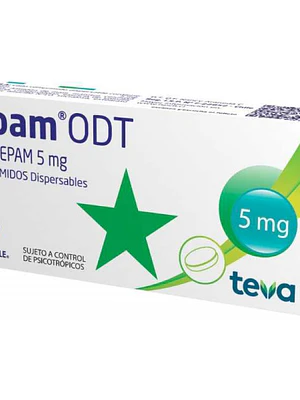 Zubam ODT Clotiazepam 5 mg 30 Comprimidos. Medicamento controlado, venta presencial.