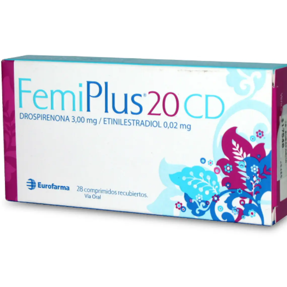 FemiPlus 20 CD (B) Drospirenona, Etinilestradiol 28 Comprimidos. 1