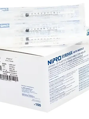 Jeringa Tuberculina 27G x 1 1/2 Nipro 100 Unidades.