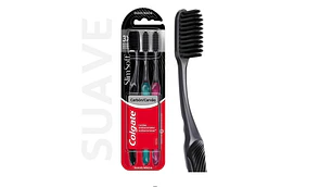 Cepillo dental Colgate Slim soft black suave 3 Unidades.