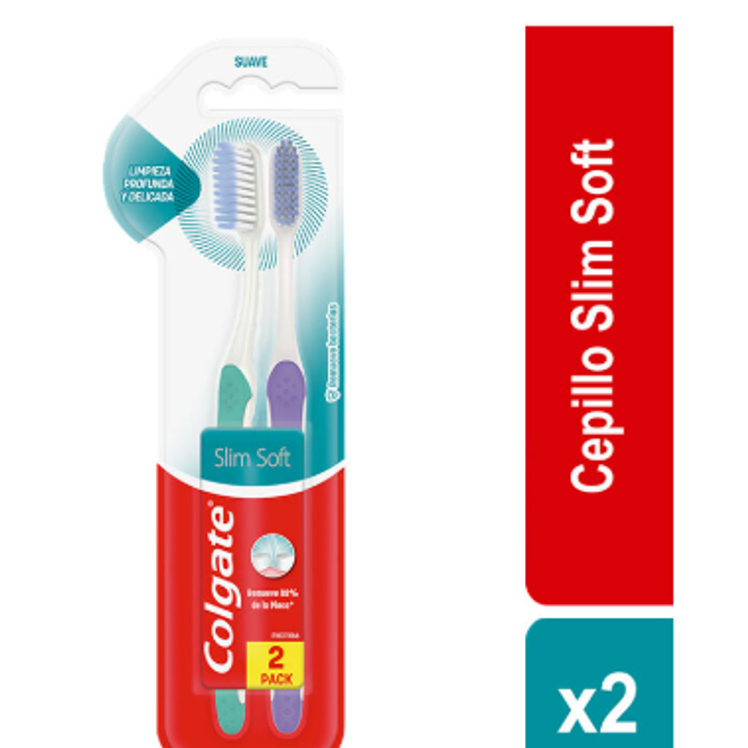 Cepillo dental Colgate Slim soft suave 2 Unidades. 1