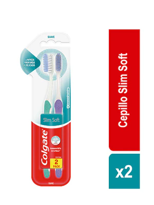 Cepillo dental Colgate Slim soft suave 2 Unidades.