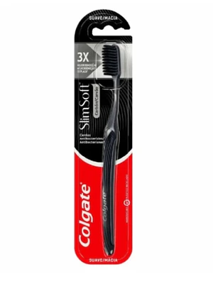 Cepillo dental Colgate Slim soft charcoal 1 unidad.