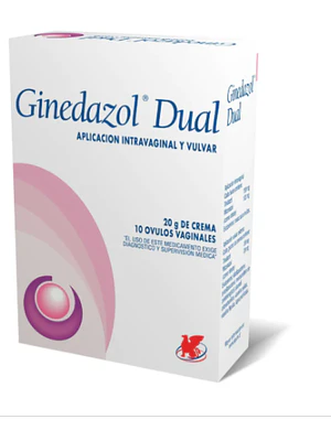 Ginedazol Dual Aplicación intravaginal Crema 20 g + 10 óvulos.