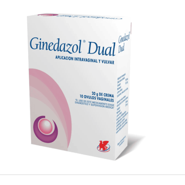 Ginedazol Dual Aplicación intravaginal Crema 20 g + 10 óvulos. 1