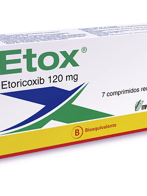 Etox (B) Etoricoxib 120 mg 7 Comprimidos recubiertos.