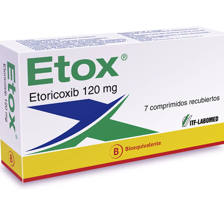 Etox (B) Etoricoxib 120 mg 7 Comprimidos recubiertos. 1
