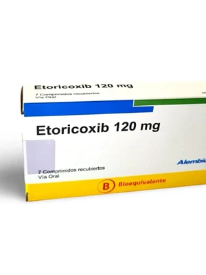 Etoricoxib (B) 120 mg 7 Comprimidos recubiertos. Alembic 
