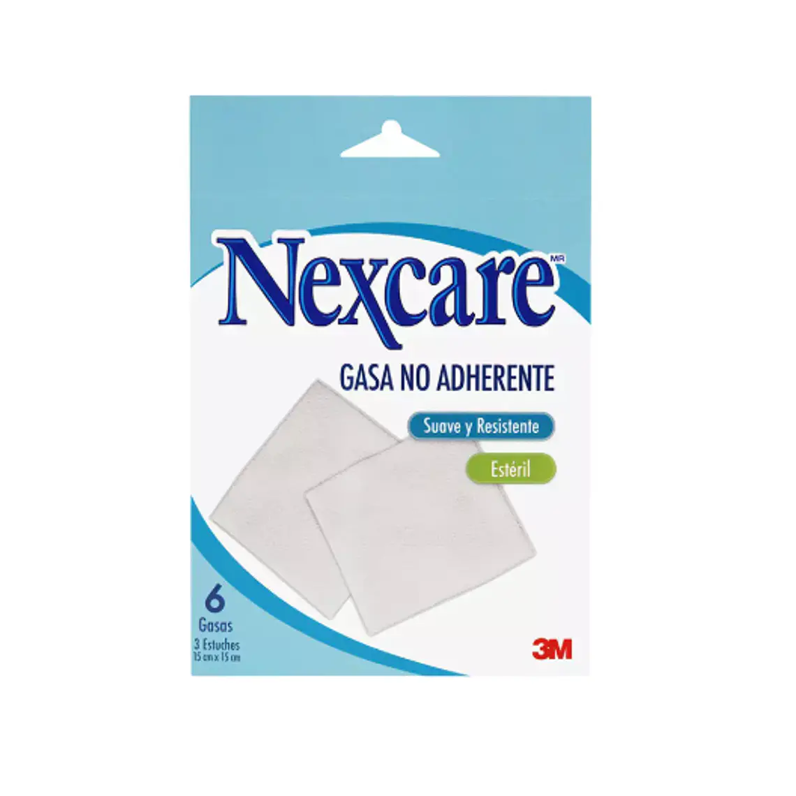 Gasa Nexcare no adherente 15x15 cm 6 Gasas. 1