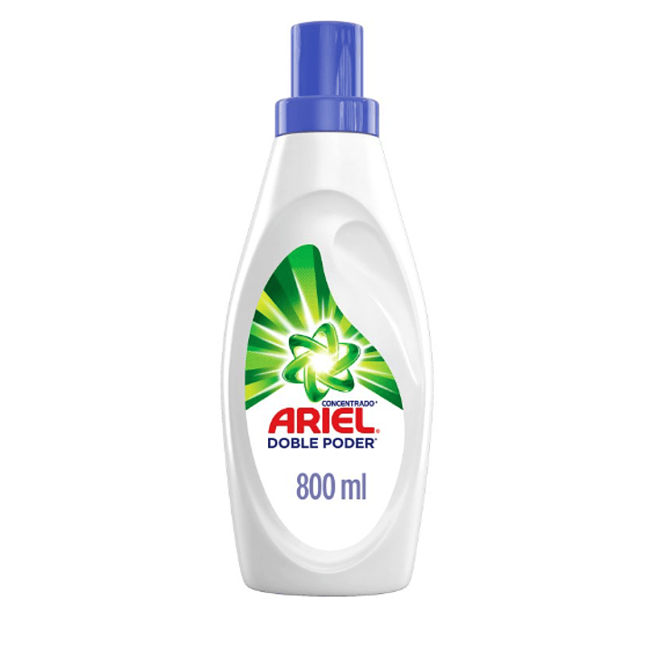 Detergente Ariel líquido Doble poder 800 ml. 1