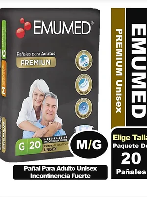 Emumed Pañal adulto Premium G 20 Unidades.