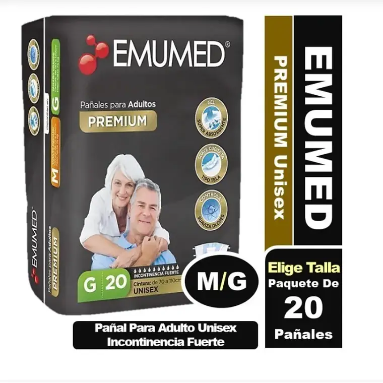 Emumed Pañal adulto Premium G 20 Unidades. 1