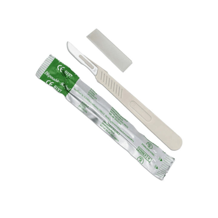 Hoja bisturí con mango N° 11 esteril 10 Unidades. 1