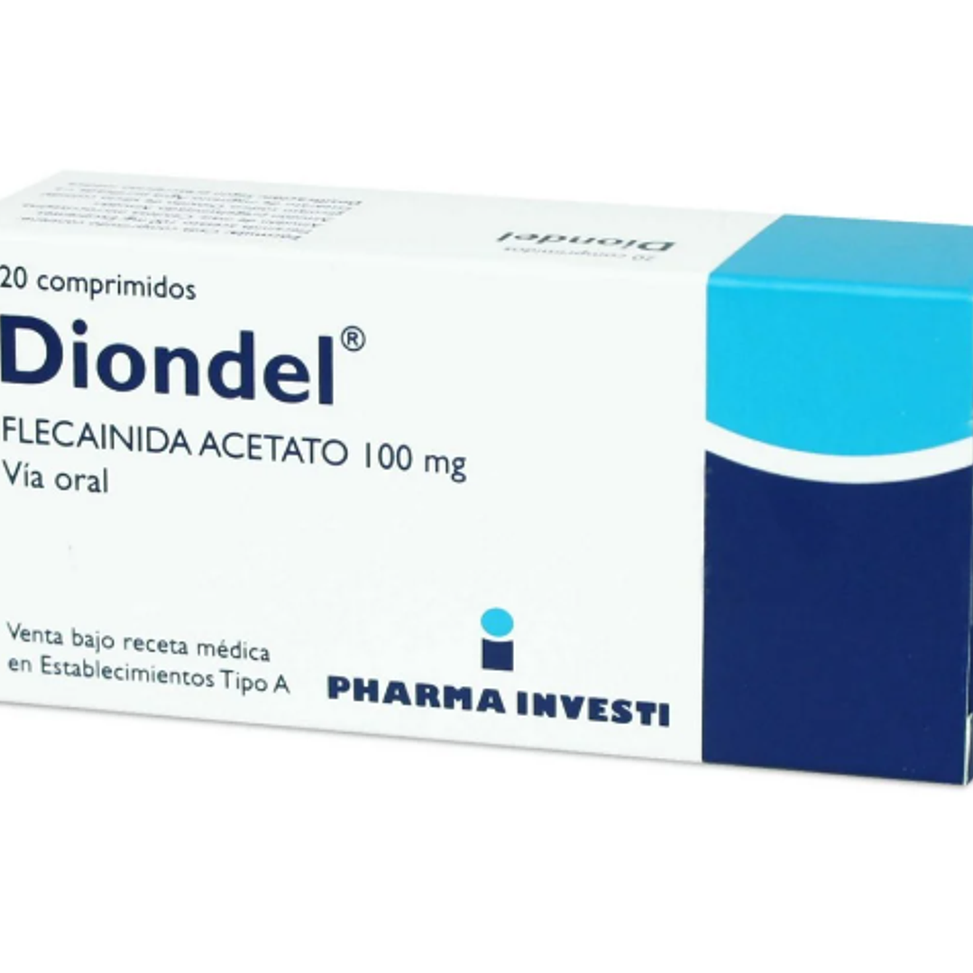 Diondel  Flecainida Acetato 100 mg 20 Comprimidos. 1