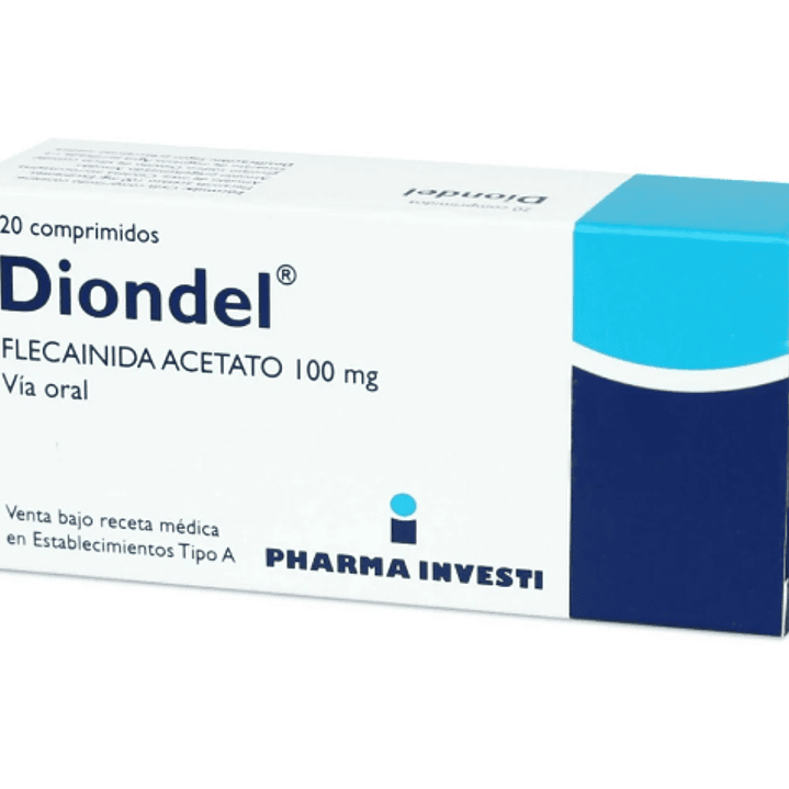 Diondel  Flecainida Acetato 100 mg 20 Comprimidos. 1