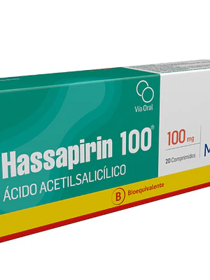 Hassapirin (B) Ácido acetilsalicílico 100 mg 100 Comprimidos.
