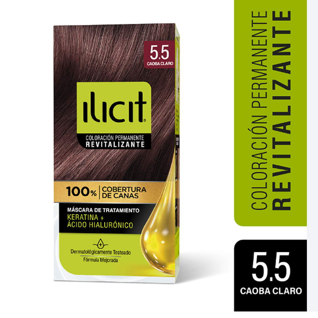 Tinte para el cabello Ilicit Revitalizante 5.5 Caoba claro. 1