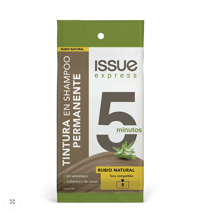 Tintura en shampoo Issue express 5 minutos Rubio. 1