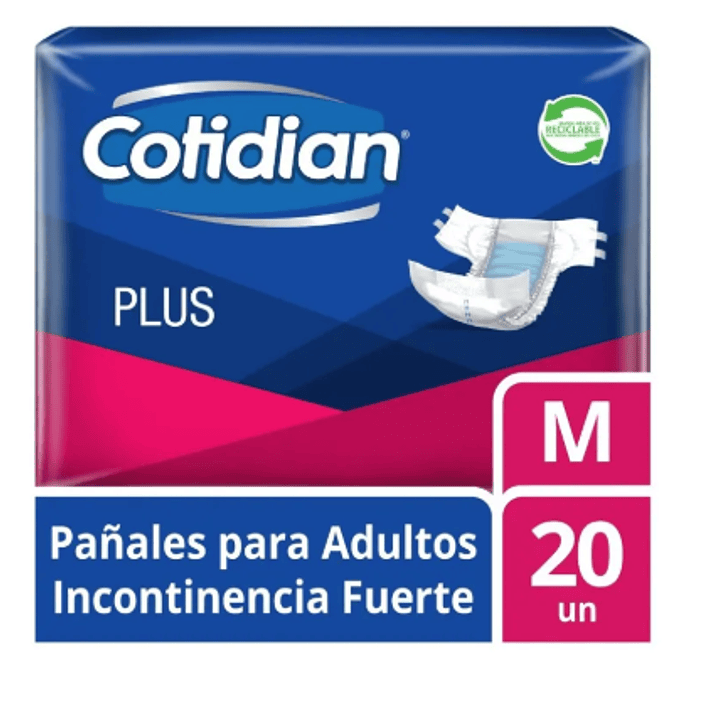 Cotidian Plus Pañal adulto M 20 Unidades. 1