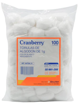 Tórulas de algodón 1 g 100 unidades. Cranberry, Reutter