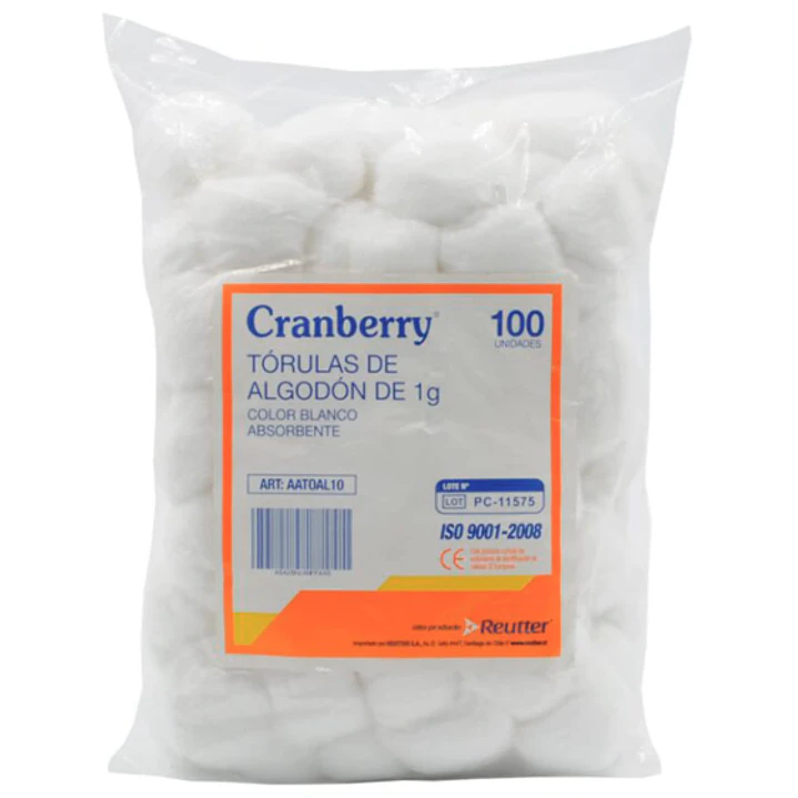 Tórulas de algodón 1 g 100 unidades. Cranberry, Reutter 1