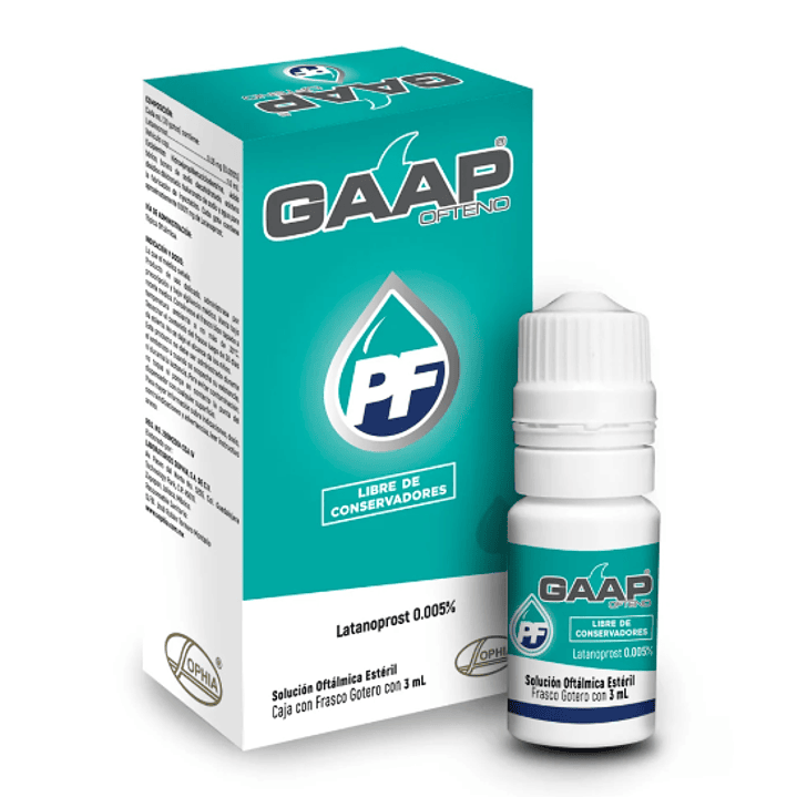 GAAP Ofteno PF Latanoprost 0,005 % Solución oftálmica 3 ml.  1