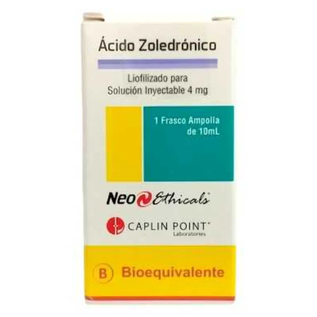 Ácido Zoledrónico (B) Solución inyectable 4 mg 1 frasco ampolla 10 ml.Caplin 1