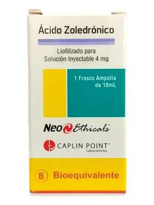 Ácido Zoledrónico (B) Solución inyectable 4 mg 1 frasco ampolla 10 ml.Caplin