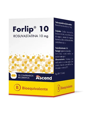 Forlip (B) Rosuvastatina 10 mg 30 Comprimidos recubiertos.